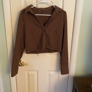 Zara crop shirt